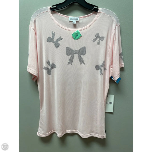 Top Short Sleeve By Clothes Mentor In Pink, Size: 2x