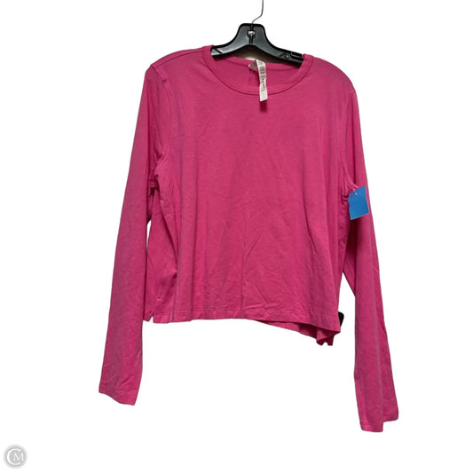 Athletic Top Long Sleeve Crewneck By Lululemon In Pink, Size: 12