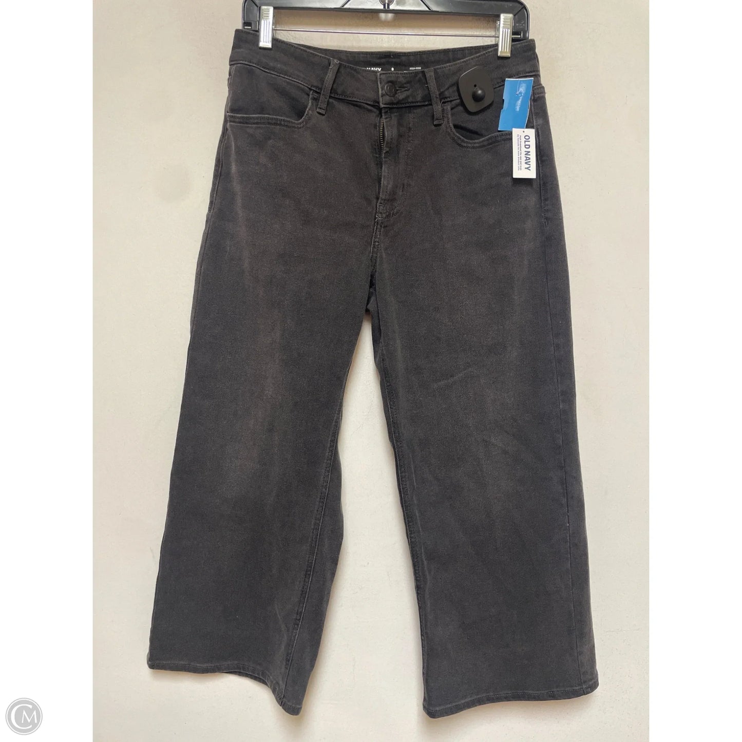 Jeans Wide Leg By Old Navy In Black Denim, Size: 8p