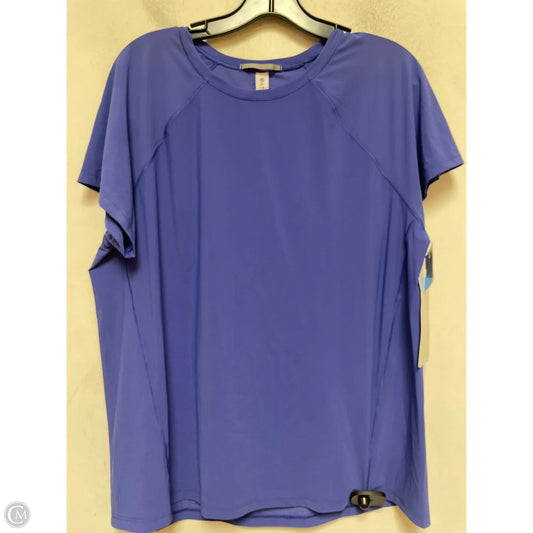 Athletic Top Short Sleeve By Athleta In Blue, Size: L