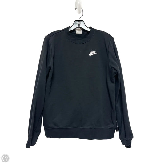 Athletic Top Long Sleeve Crewneck By Nike Apparel In Black, Size: S