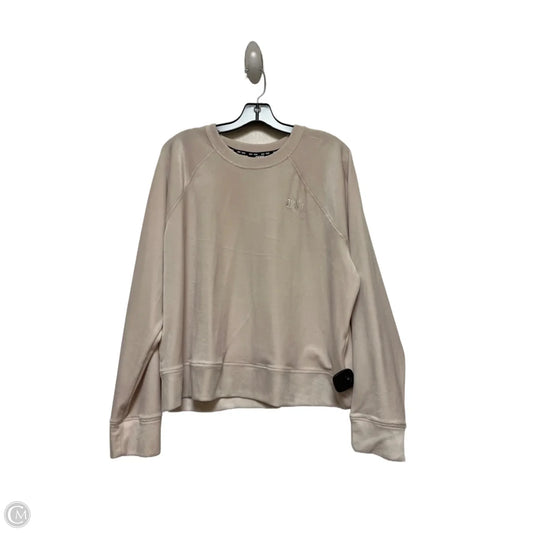 Athletic Top Long Sleeve Crewneck By Dkny In Tan, Size: L