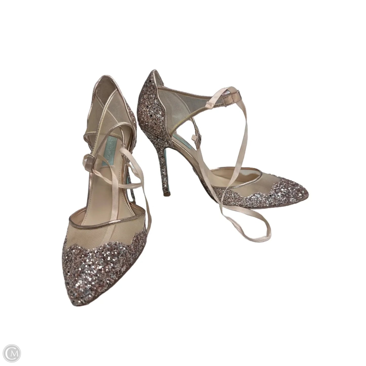 Shoes Heels Block By Betsey Johnson In Rose Gold, Size: 8.5