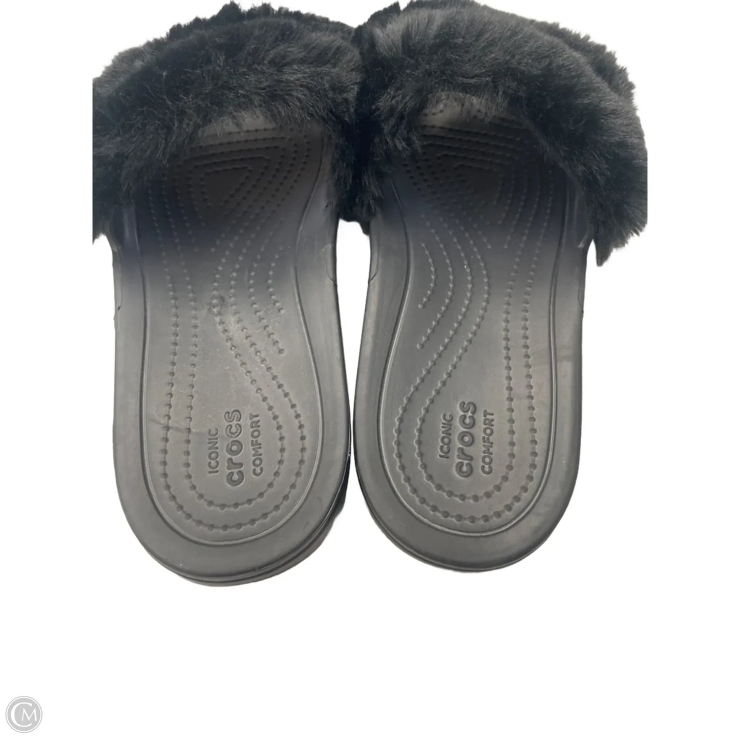 Sandals Flats By Crocs In Black, Size: 9