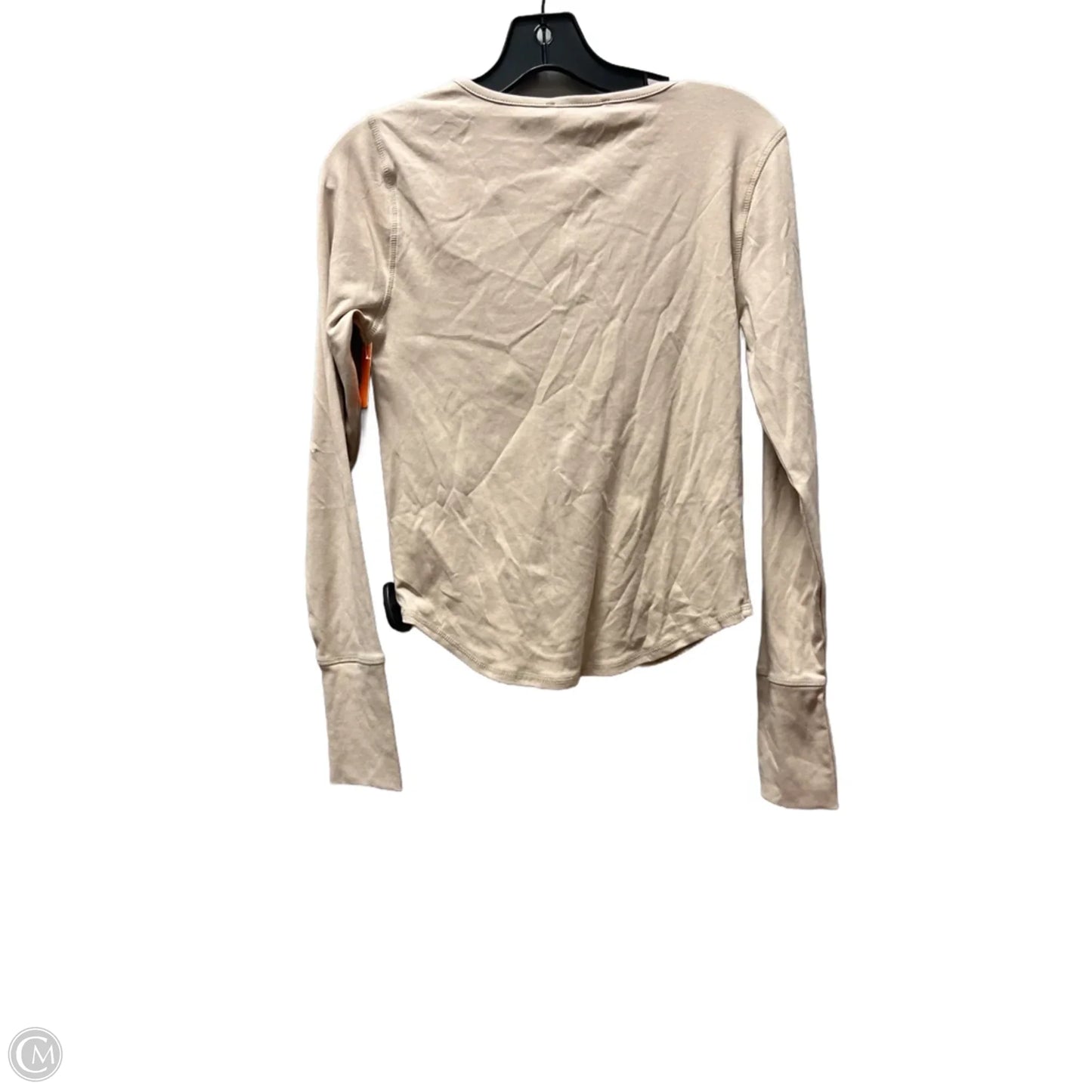 Top Long Sleeve Basic By Forever 21 In Tan, Size: M