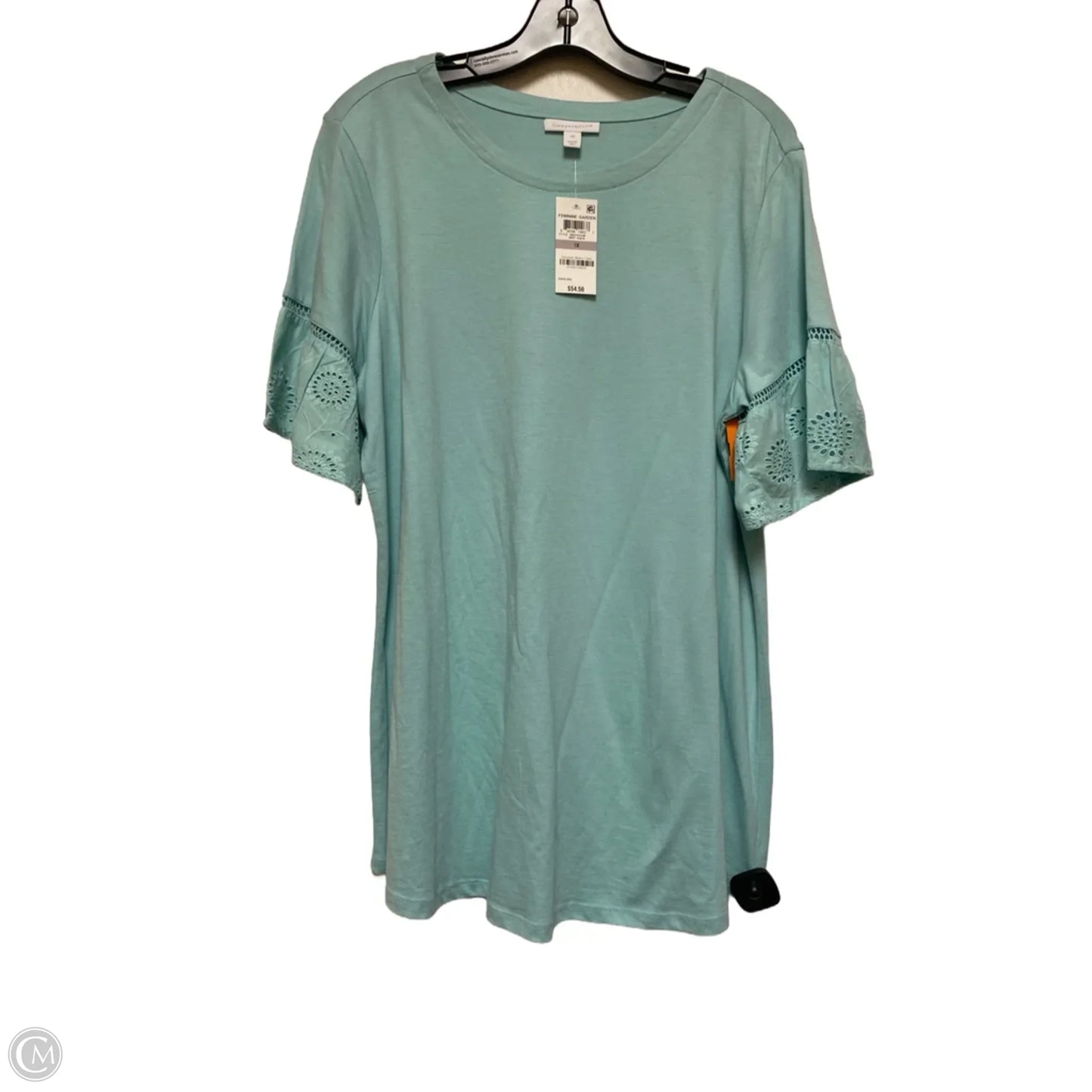 Top Short Sleeve Basic By Charter Club In Blue, Size: Xl