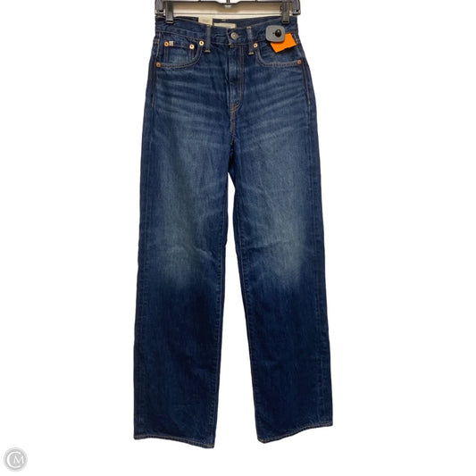 Jeans Wide Leg By Clothes Mentor In Blue Denim, Size: 0p