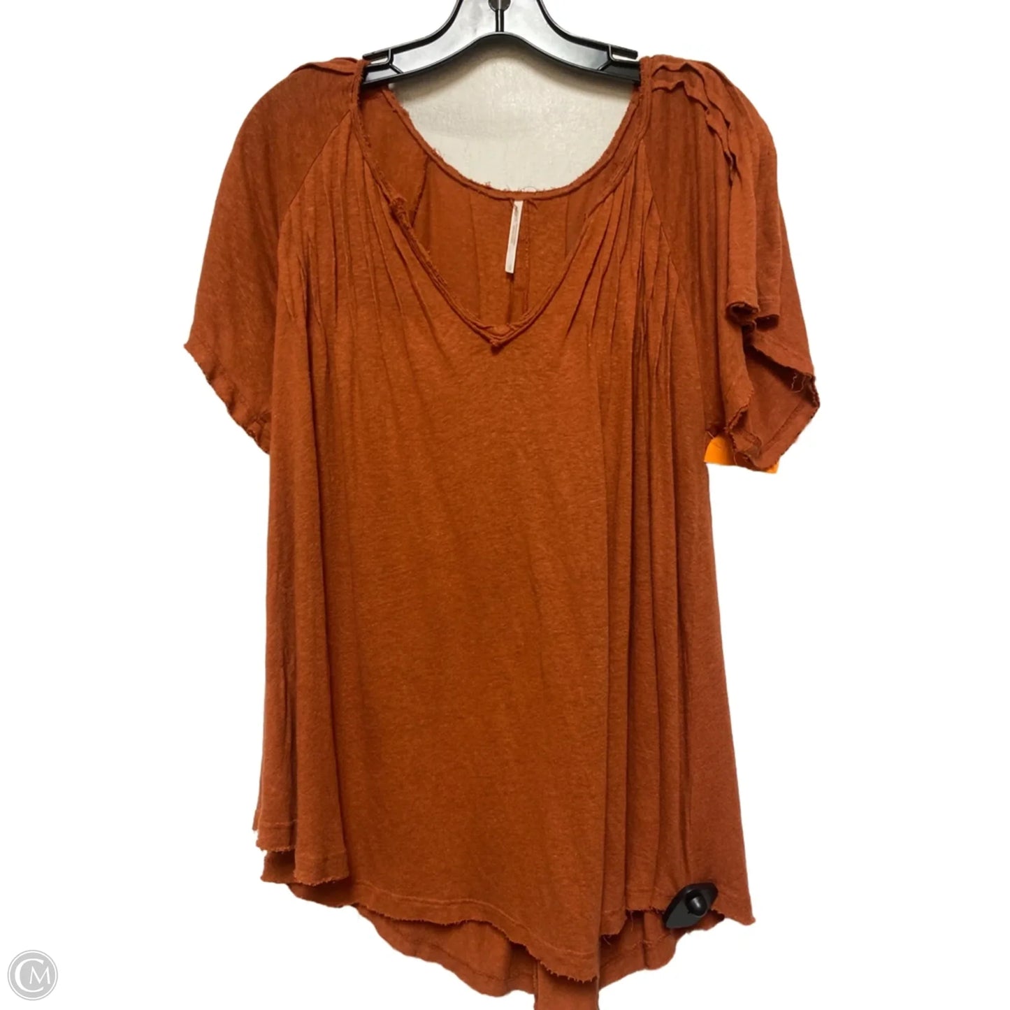 Top Short Sleeve By Free People In Orange, Size: S