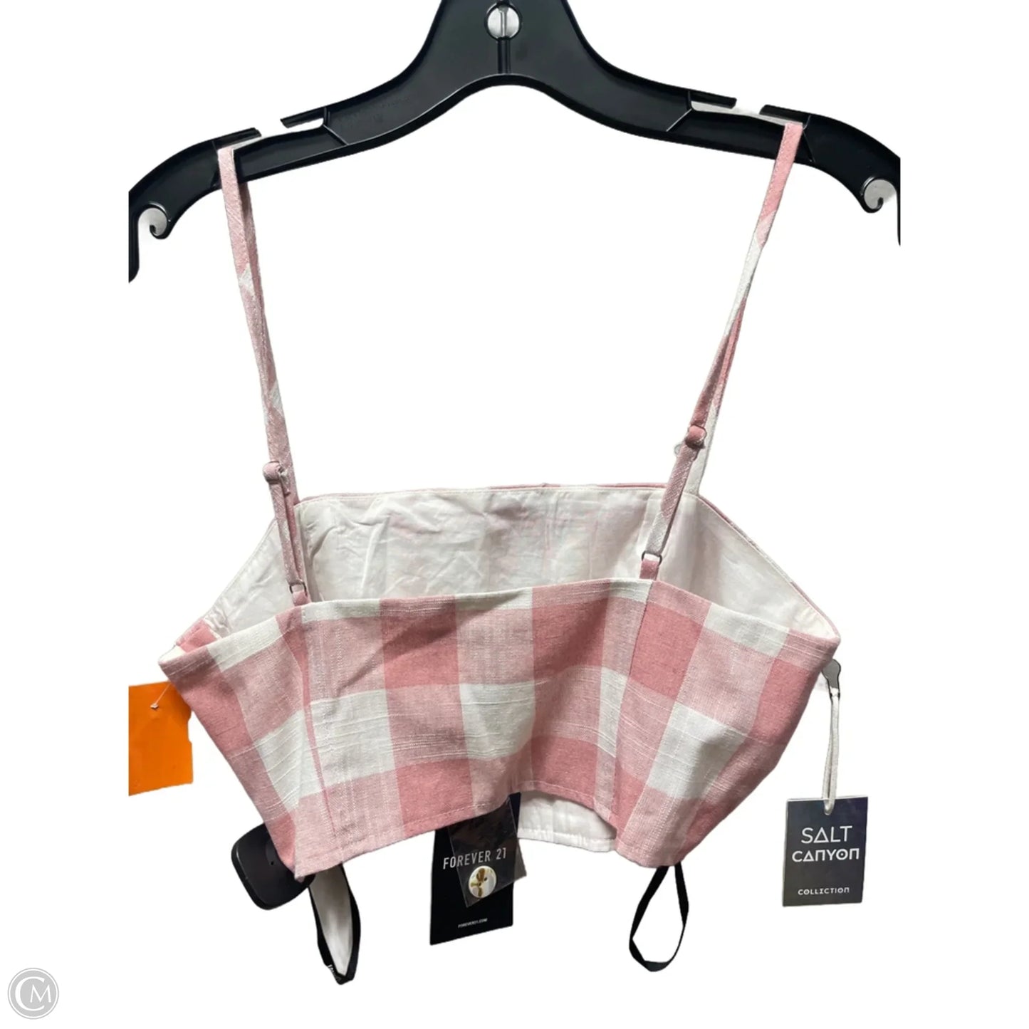 Top Sleeveless By Forever 21 In Plaid Pattern, Size: M