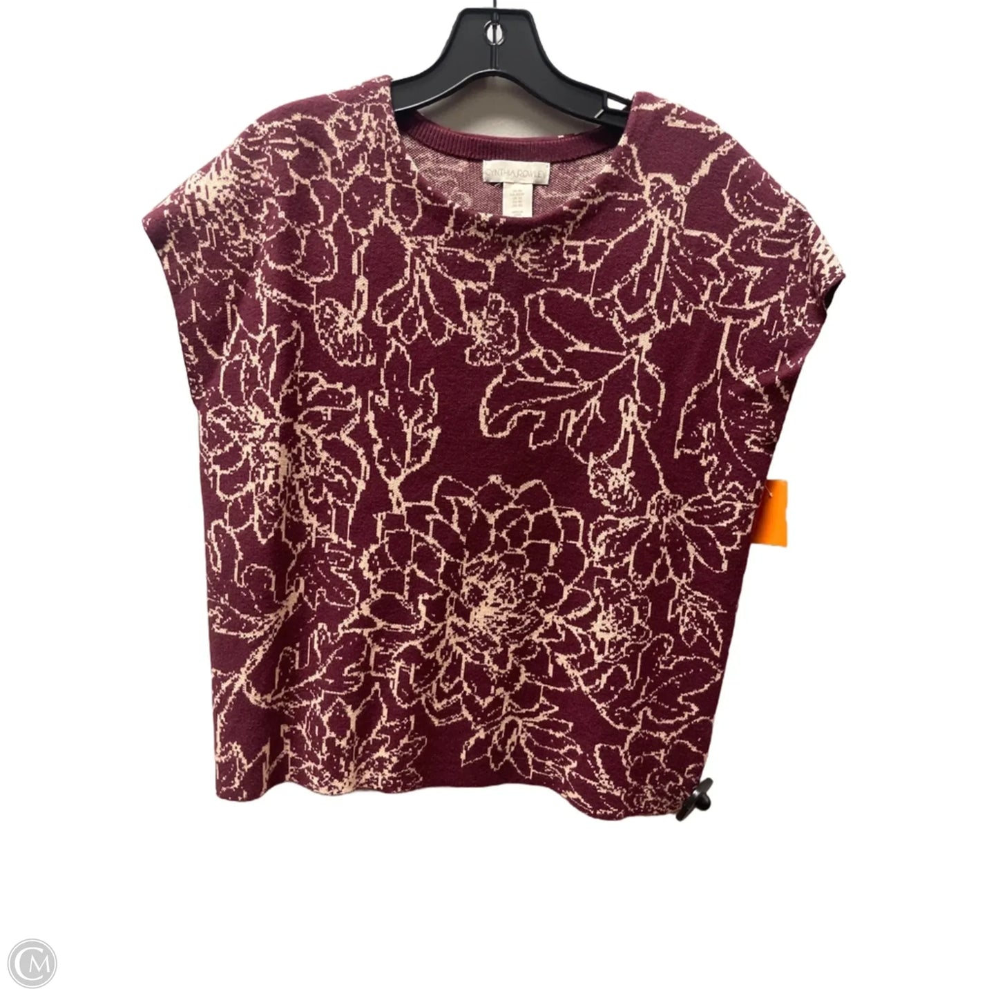 Top Short Sleeve By Cynthia Rowley In Maroon, Size: Xs