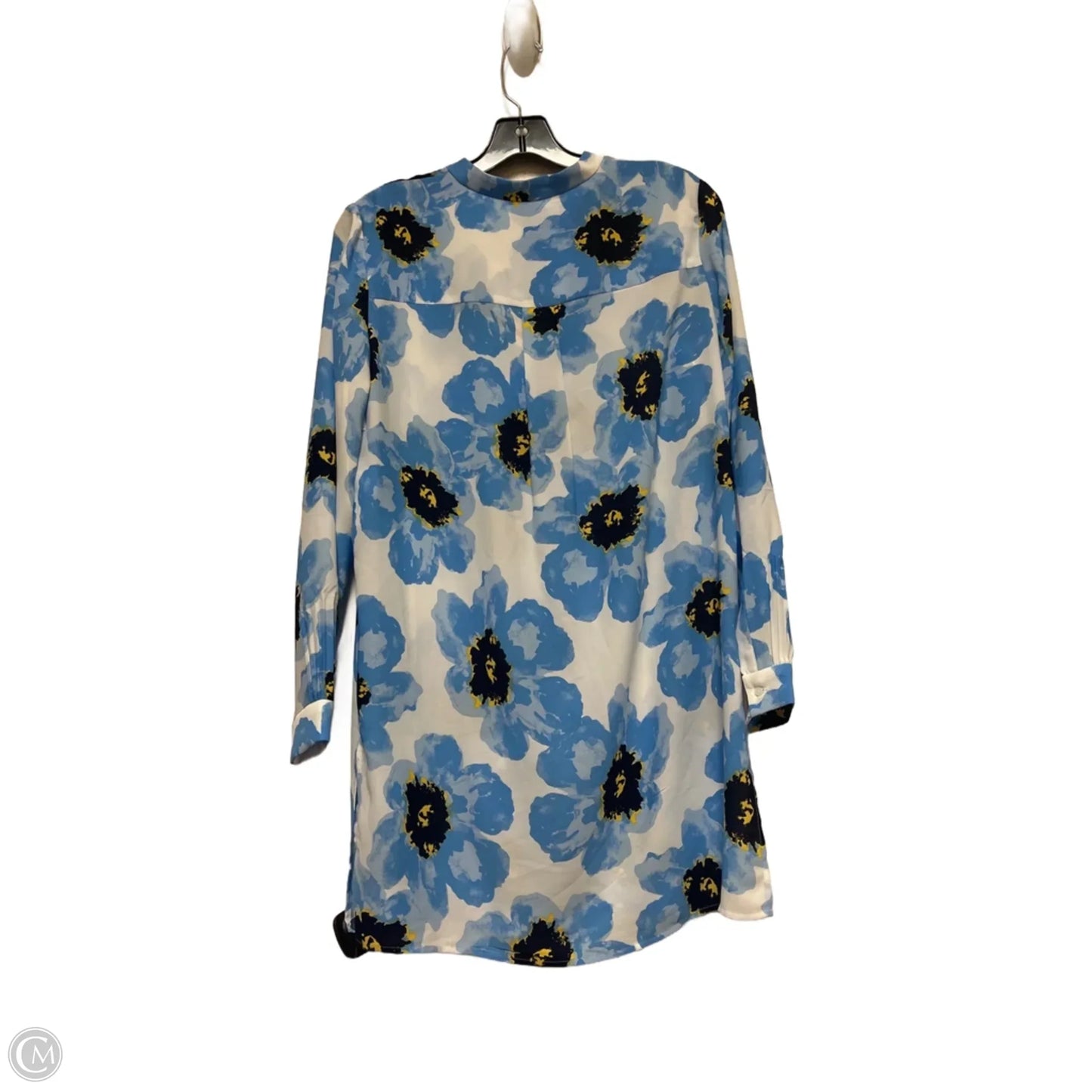 Top Long Sleeve By Anne Klein In Blue & White, Size: Xs