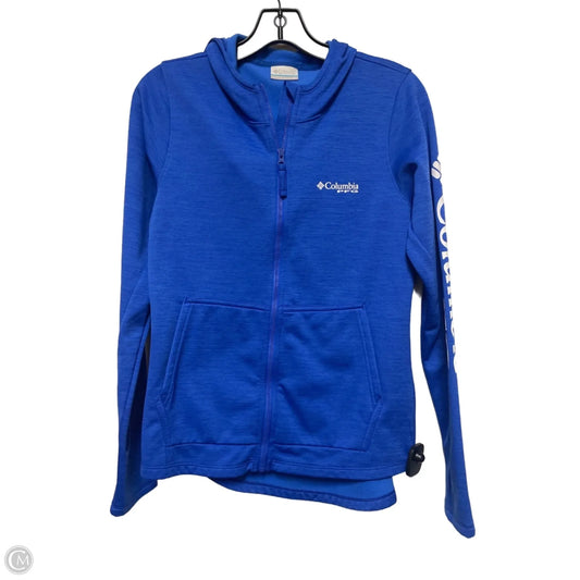 Athletic Top Long Sleeve Hoodie By Columbia In Blue, Size: S