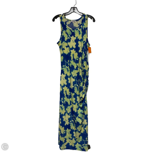 Dress Casual Maxi By Calvin Klein In Blue & Green, Size: M
