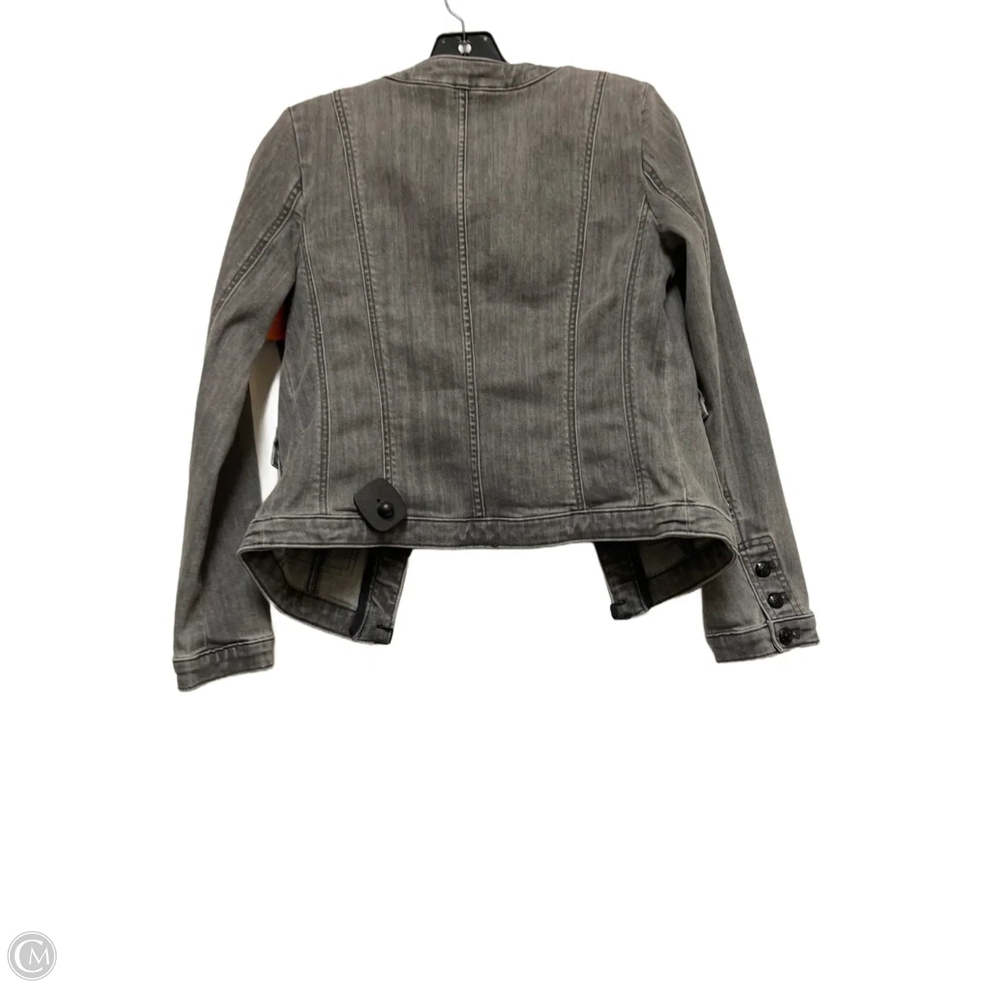 Jacket Denim By White House Black Market In Grey Denim, Size: Xs