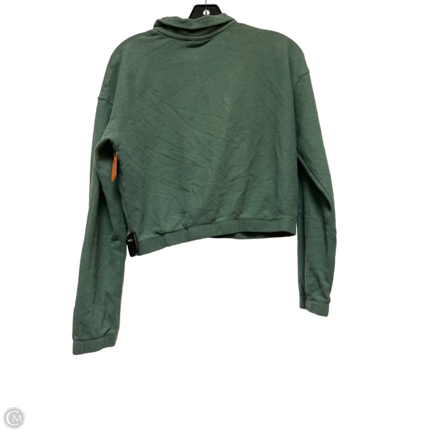 Athletic Top Long Sleeve Collar By Champion In Green, Size: S