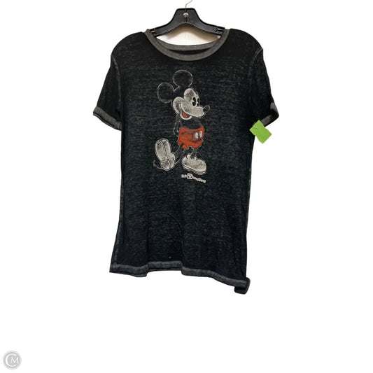 Top Short Sleeve Basic By Disney Store In Black, Size: M