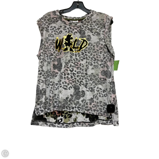 Top Sleeveless Basic By Disney Store In Animal Print, Size: L