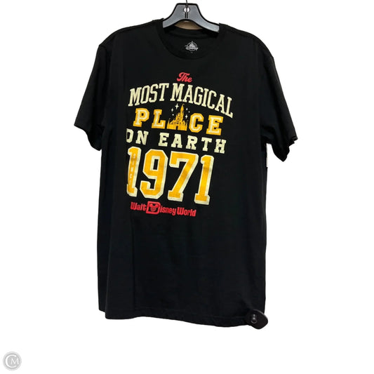 Top Short Sleeve Basic By Disney Store In Black & Yellow, Size: M