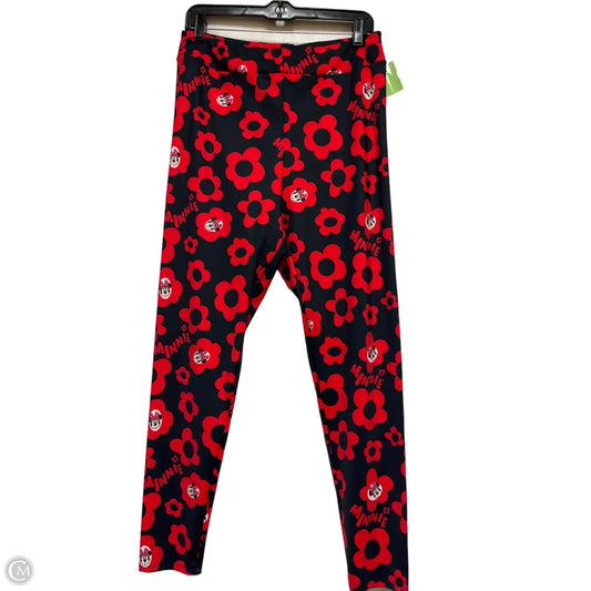 Pants Leggings By Disney Store In Black & Red, Size: 12