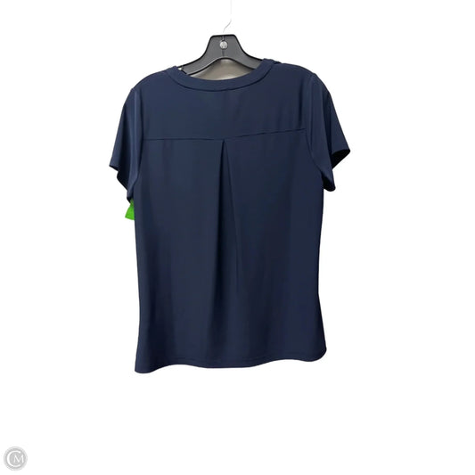 Top Short Sleeve By Anne Klein In Navy, Size: M