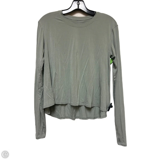 Athletic Top Long Sleeve Crewneck By Lululemon In Green, Size: M