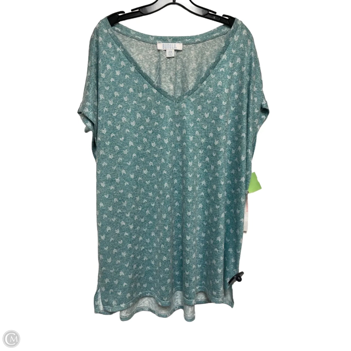 Top Short Sleeve By Clothes Mentor In Teal, Size: 2x