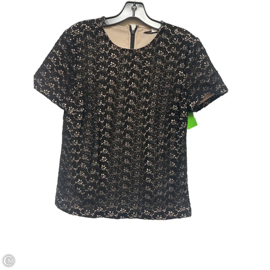 Top Short Sleeve Designer By Diane Von Furstenberg In Black, Size: M
