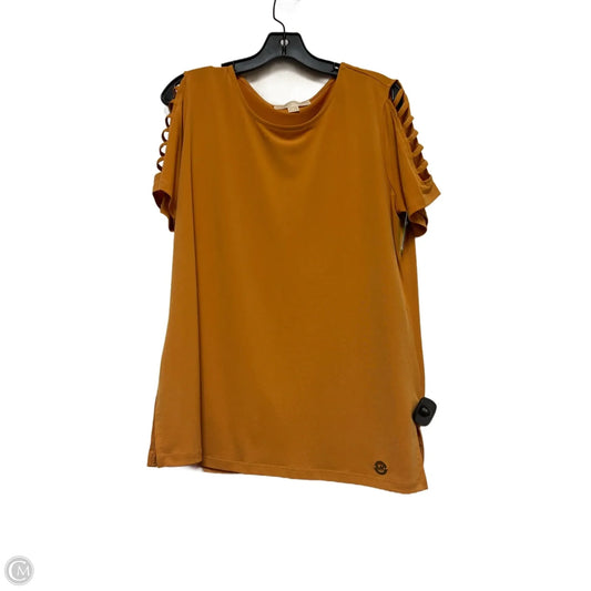 Top Short Sleeve By Michael By Michael Kors In Yellow, Size: L