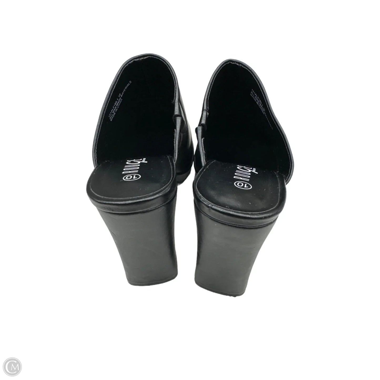 Shoes Heels Block By Rouge In Black, Size: 10