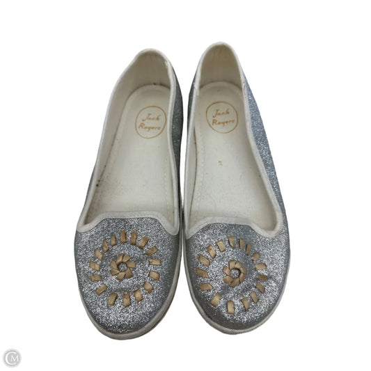 Shoes Flats By Jack Rogers In Cream & Silver, Size: 7