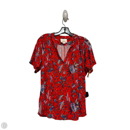 Top Short Sleeve By Maeve In Multi-colored, Size: S