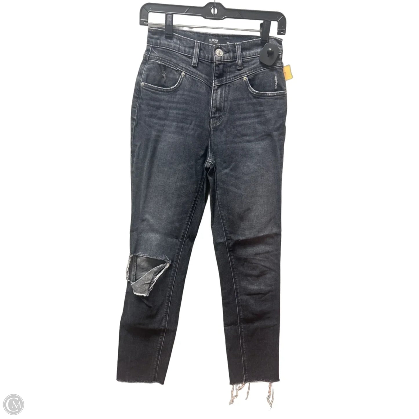 Jeans Skinny By Hudson In Black Denim, Size: 4