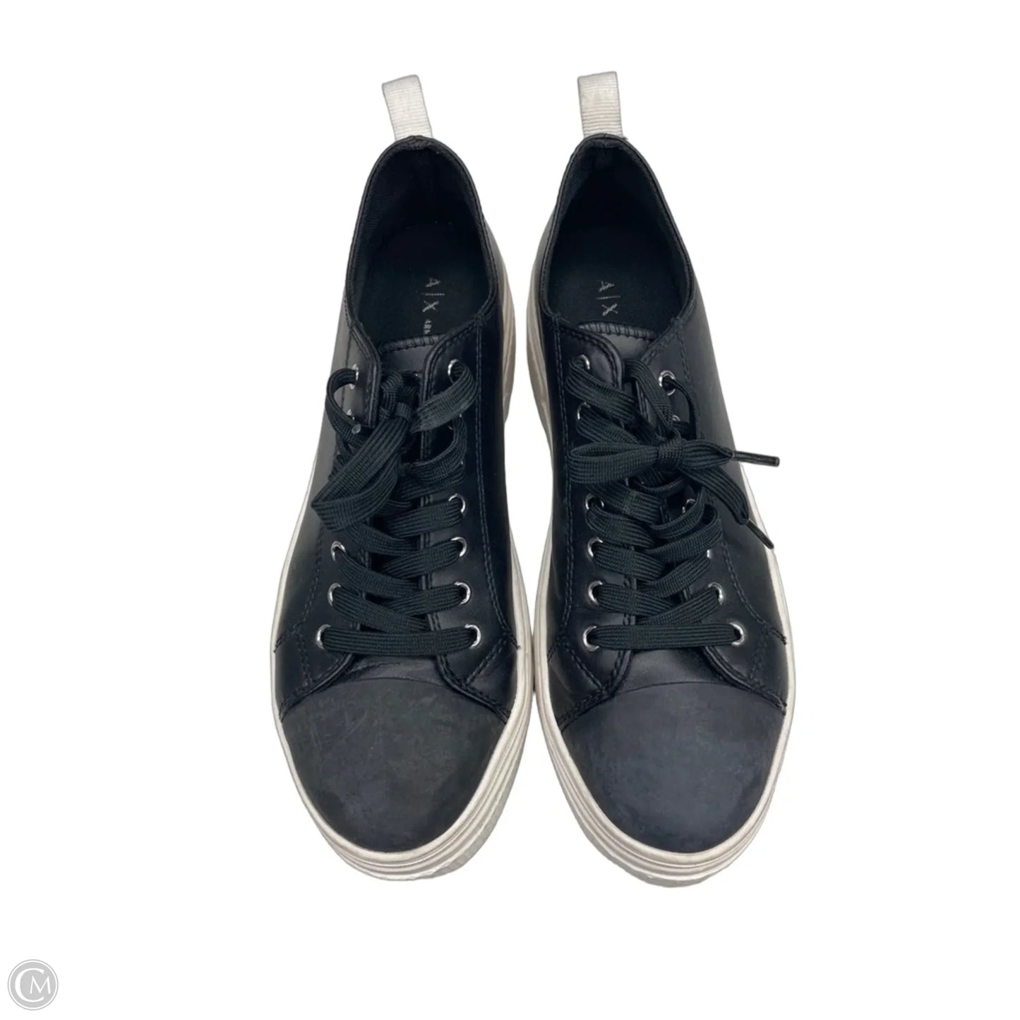 Shoes Sneakers By Armani Exchange In Black & White, Size: 10
