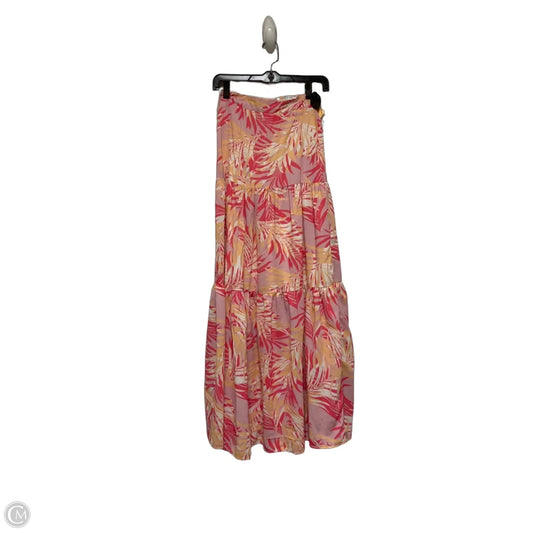 Skirt Maxi By Clothes Mentor In Pink & Yellow, Size: 6