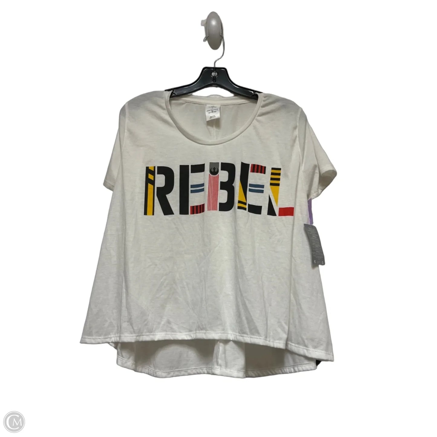 Top Short Sleeve By Disney Store In White, Size: M