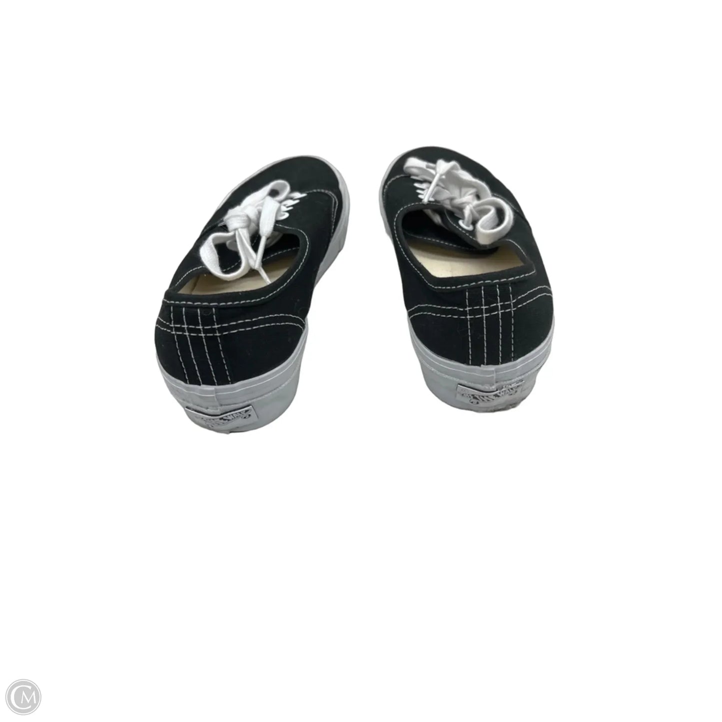 Shoes Sneakers By Vans In Black & White, Size: 7.5