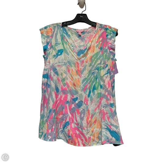 Top Short Sleeve Designer By Lilly Pulitzer In Multi-colored, Size: Xs