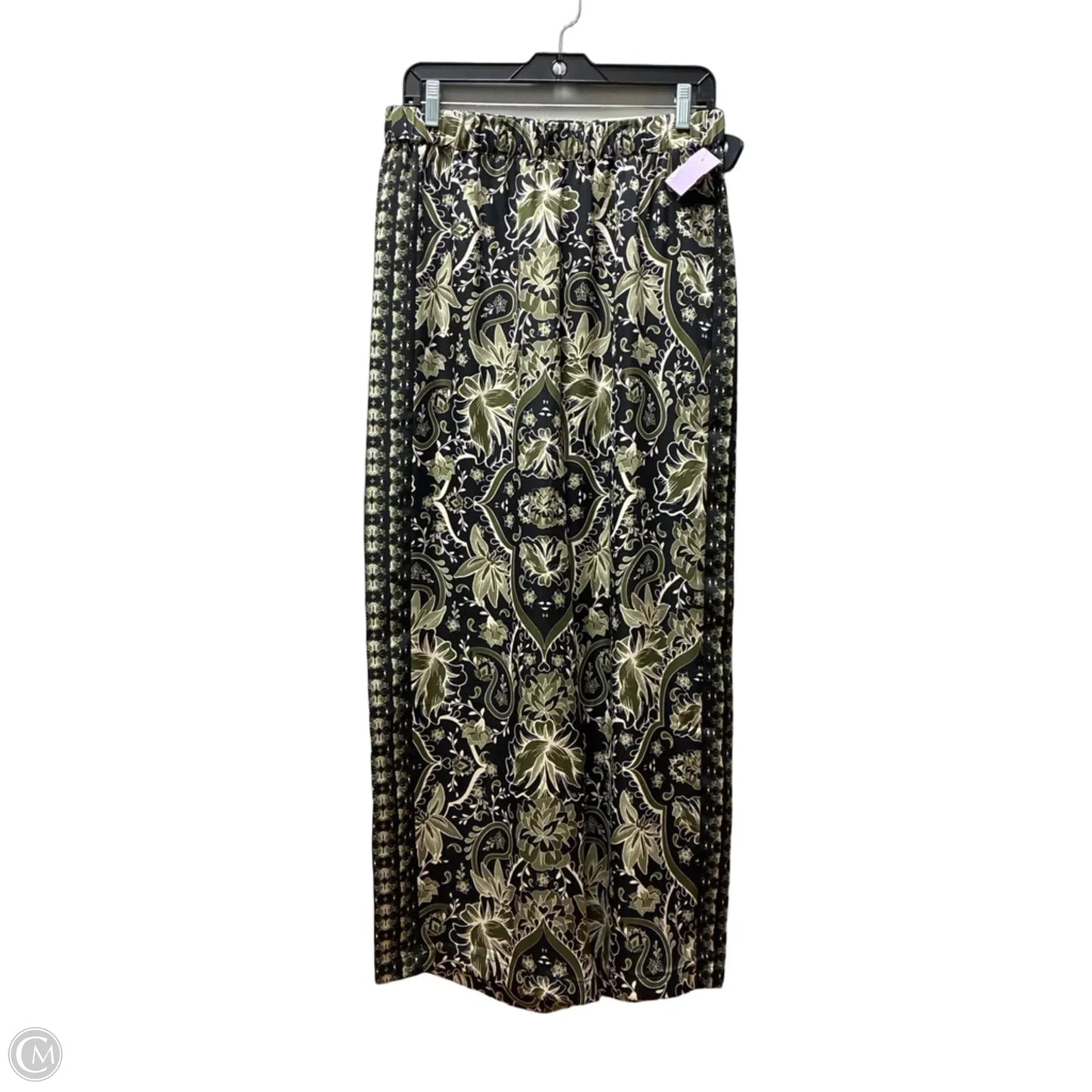Pants Wide Leg By Jm Collections In Black & Green, Size: 8