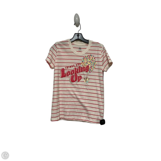 Top Short Sleeve Basic By Disney Store In Striped Pattern, Size: S