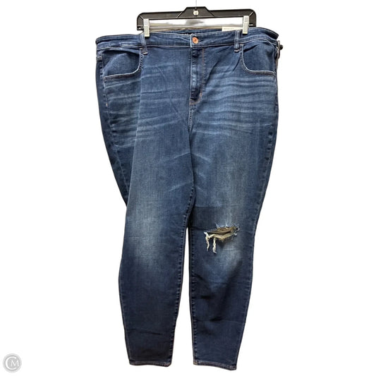 Jeans Skinny By American Eagle In Blue Denim, Size: 24