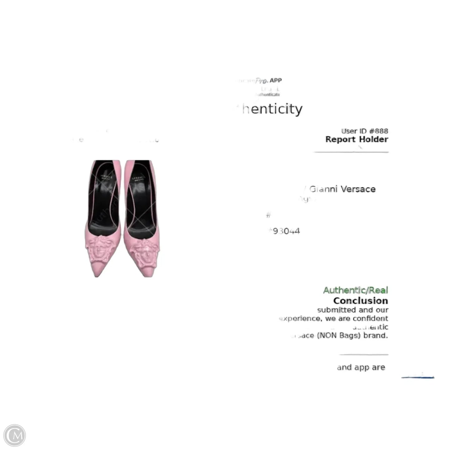 Shoes Luxury Designer By Versace In Pink, Size: 7.5
