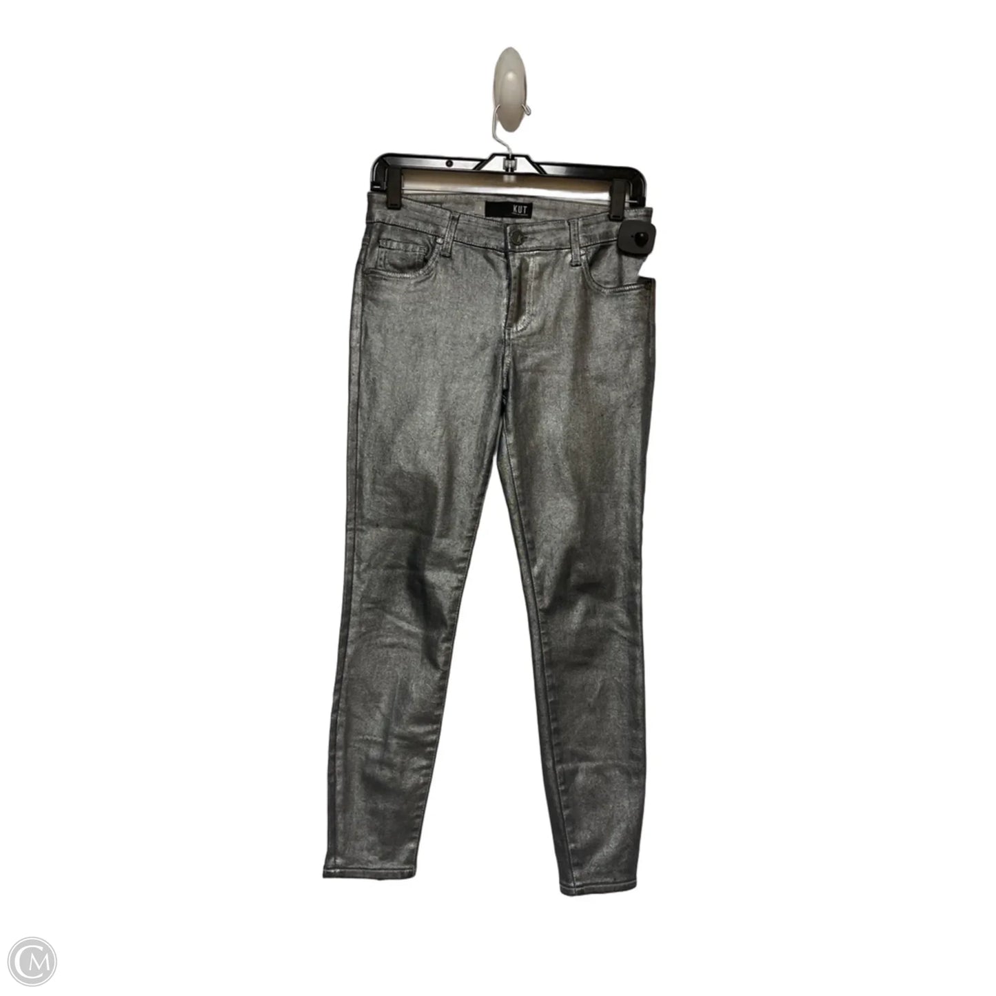 Jeans Skinny By Kut In Blue & Grey, Size: 4