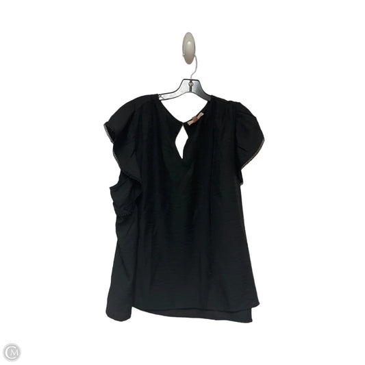 Top Short Sleeve By Philosophy In Black, Size: 2x