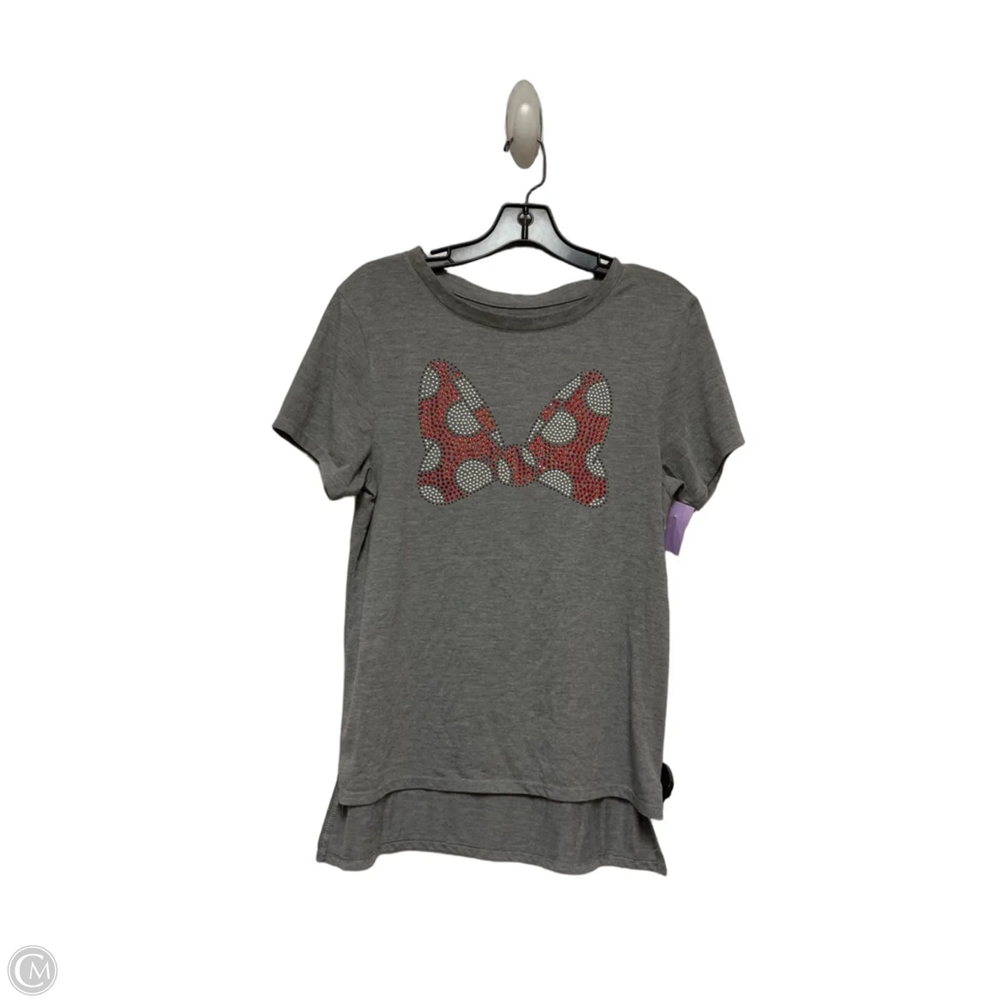 Top Short Sleeve Basic By Disney Store In Grey & Red, Size: S