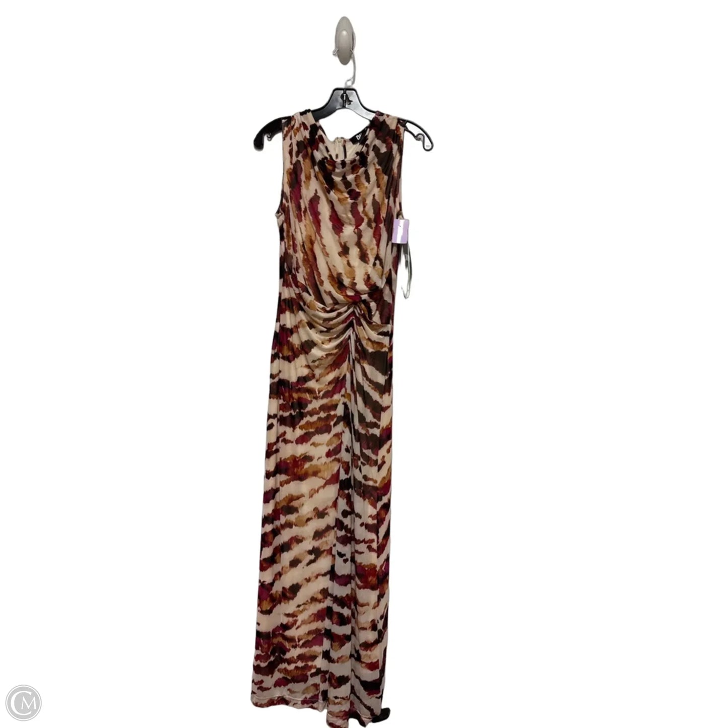 Dress Casual Maxi By Dkny In Purple & Tan, Size: S