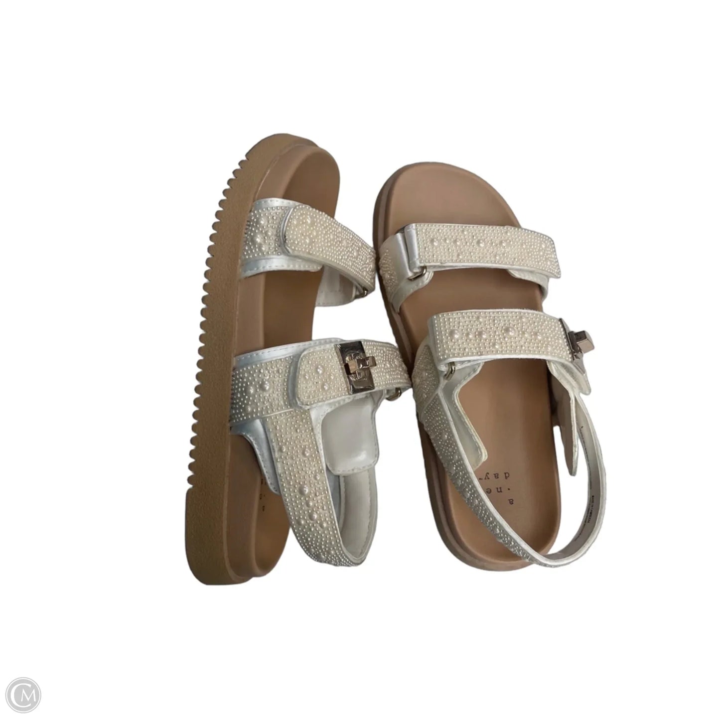 Sandals Flats By A New Day In Cream & Tan, Size: 6