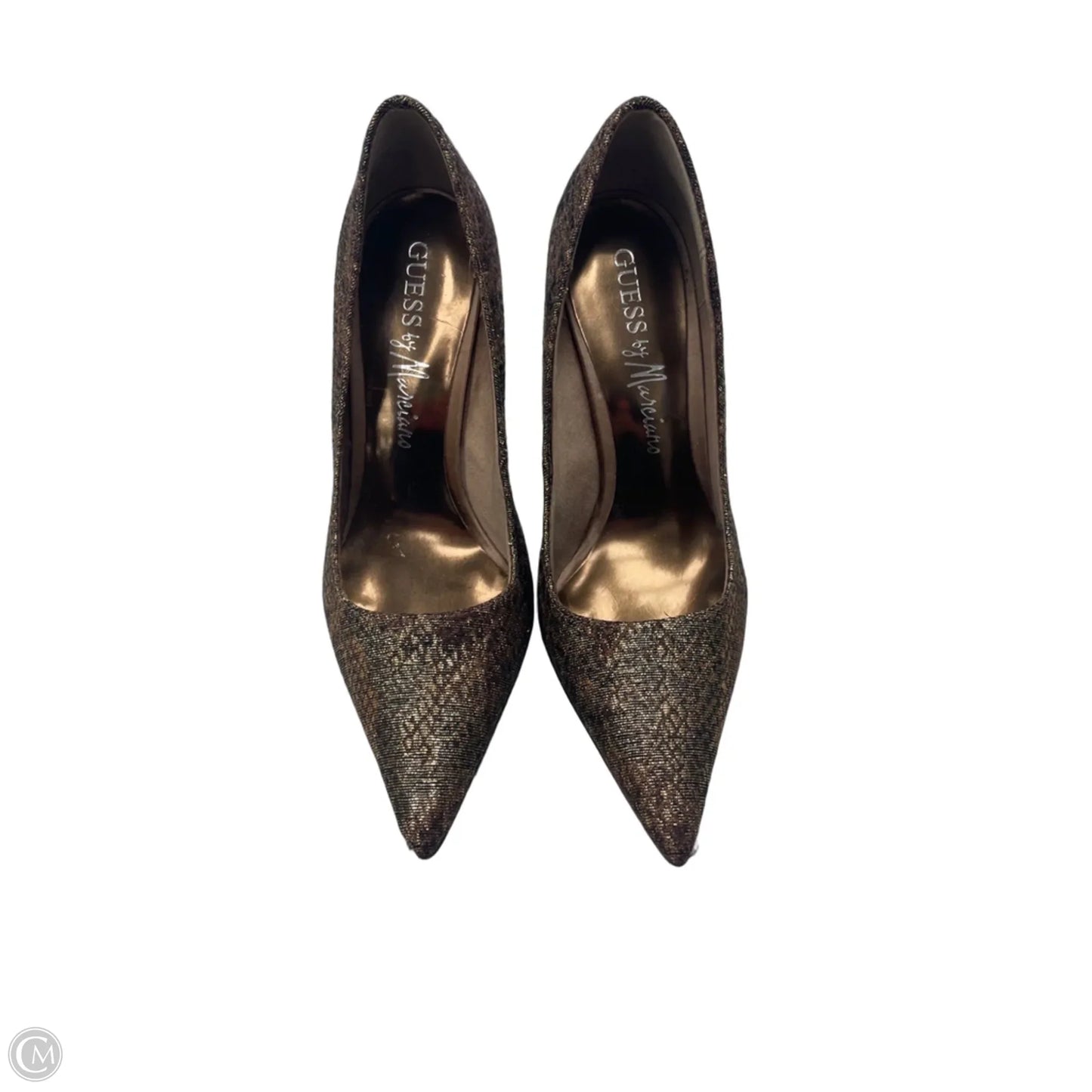 Shoes Heels Stiletto By Guess In Gold, Size: 6