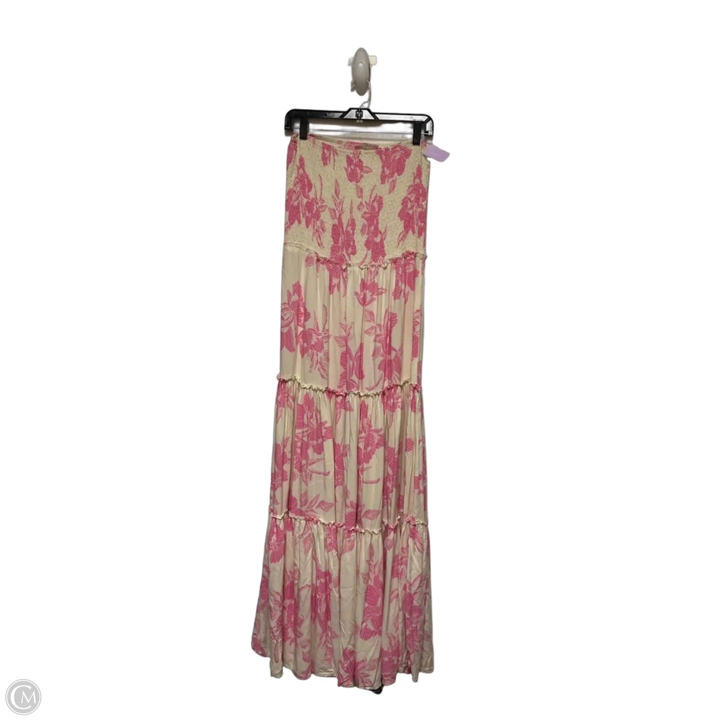 Dress Casual Maxi By Abel The Label In Cream & Pink, Size: L