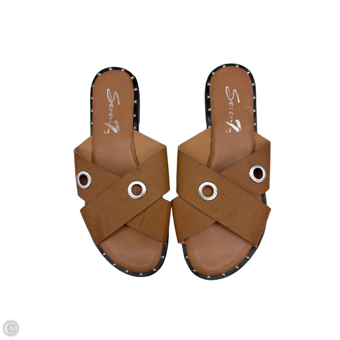 Sandals Flats By Seven 7 In Brown, Size: 9