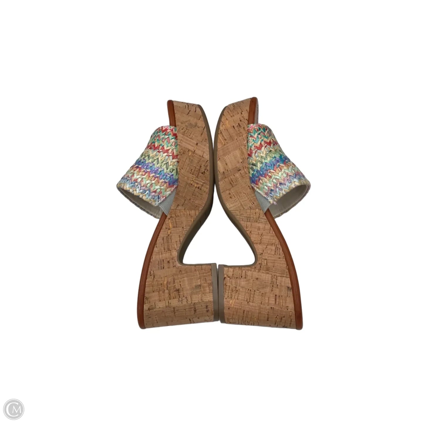 Sandals Heels Block By Unisa In Rainbow Print, Size: 6